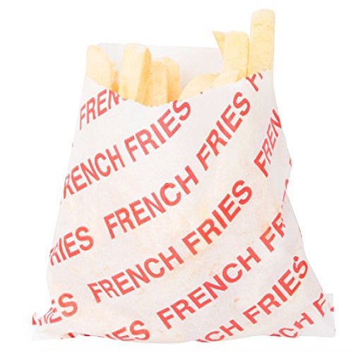 PE COATED PAPER BAGS 15*15CM FOR BURGER/FRENCH FRIES