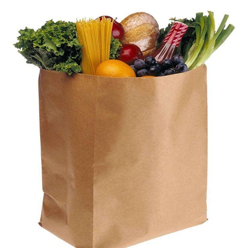 GROCERY CHECK OUT PAPER CARRIER BAGS 28*28*15CM